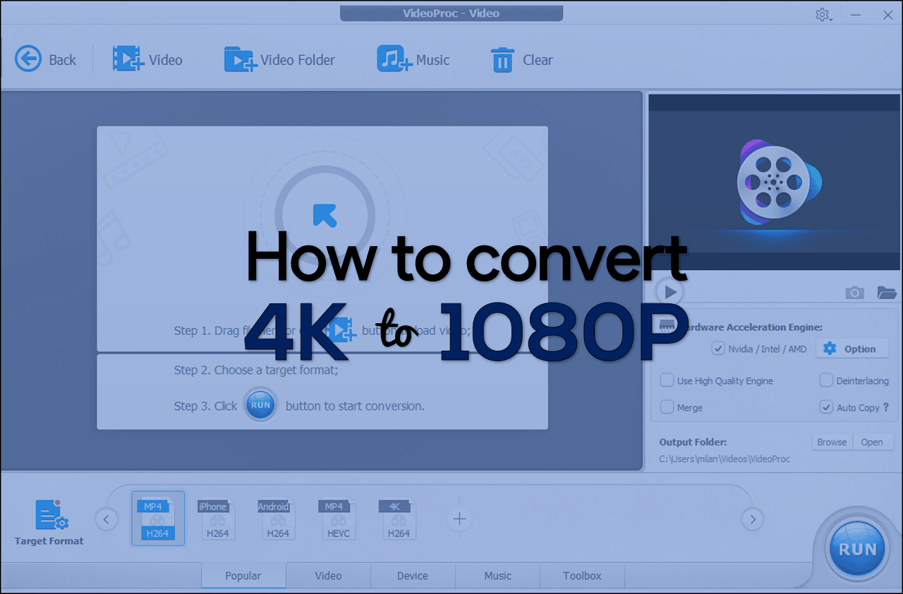 How to Convert 4K Videos to 1080P Without Reducing Quality